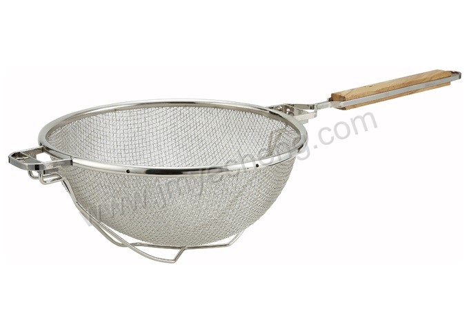 S/S Tinned Reinforced Double Mesh Strainer